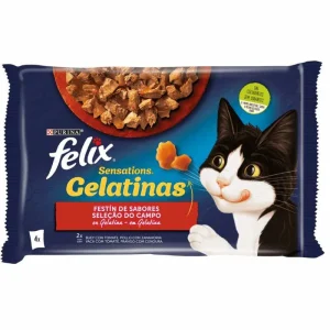 PURINA FELIX SENSATIONS FESTÍN DE SABORES EN GELATINA COMIDA HÚMEDA PARA GATOS